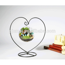Herzform Vase mit hängenden Kristallglasvase für Hochzeiten